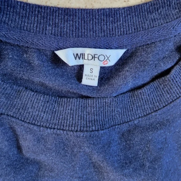 Wildfox Good Vibes Blue Sweater - Picture 2 of 3